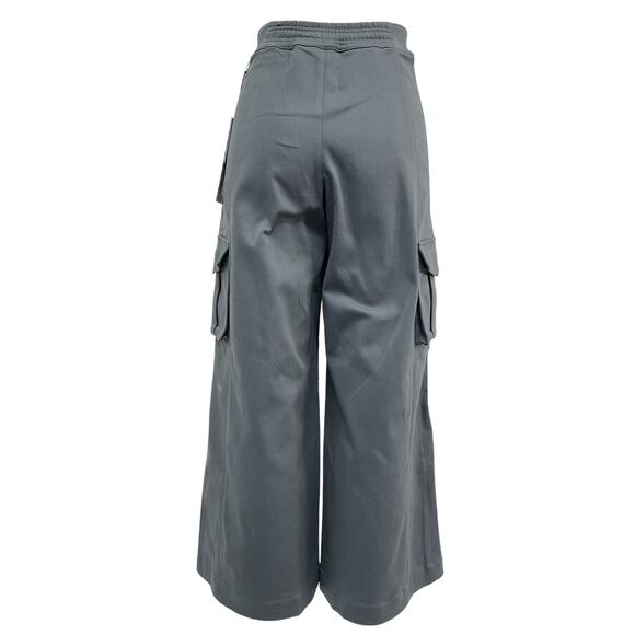 Alo Yoga 'Show Off Cargo' Grey Cotton Wide Leg Trouser (regular) Size XXS - NWT - Picture 3 of 5